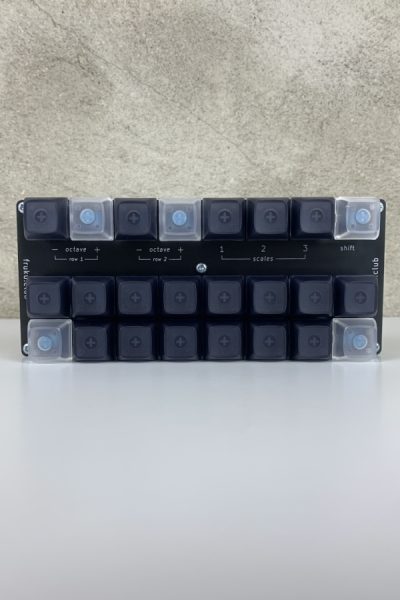 Front angle view of the Fruku Midi Scales MIDI controller